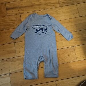 Gray Little Bear Baby Onesie